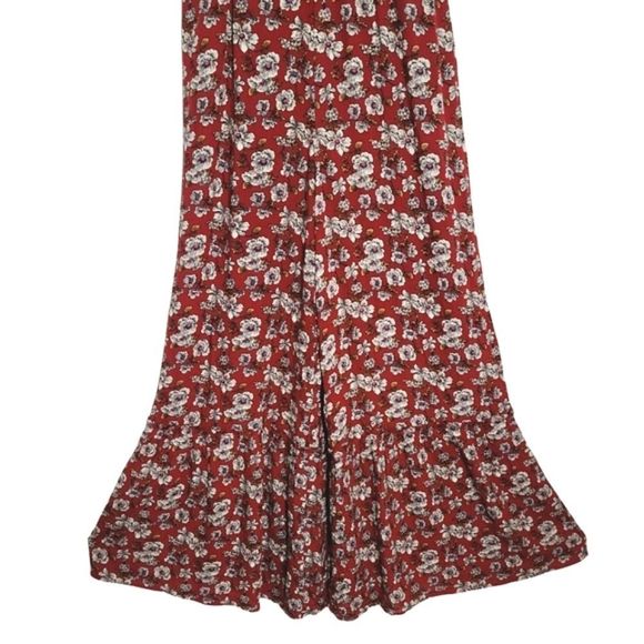 AMERICAN EAGLE Red Floral Jumpsuit Size 10 - Picture 6 of 7